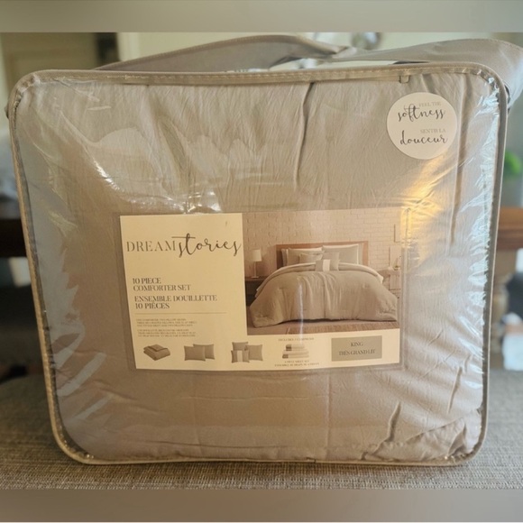 🎉LAST PIECE 🎉DREAM STORIES 10Pc Extra Soft Solid Comforter Set - Picture 5 of 11